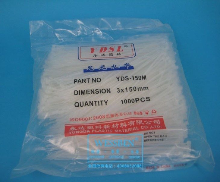 (Nylon Tie) Wire mesh route Electronic advertising Packaging DIY loader Nylon Tie Forged with 3 * 150