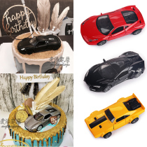 Birthday cake decoration ornaments car car car car Big Ben alloy car childrens toy male god gift dress up