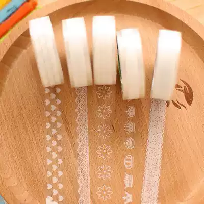 Transparent lace tape cute small clear novice book album Diary decoration DIY hand account material sticker