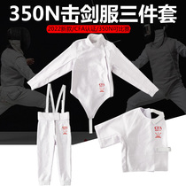 Fencing Clothing Set 2020 New Rules Childrens Adult Three Piece Could Competition 350 NCFA Sword Association Certification