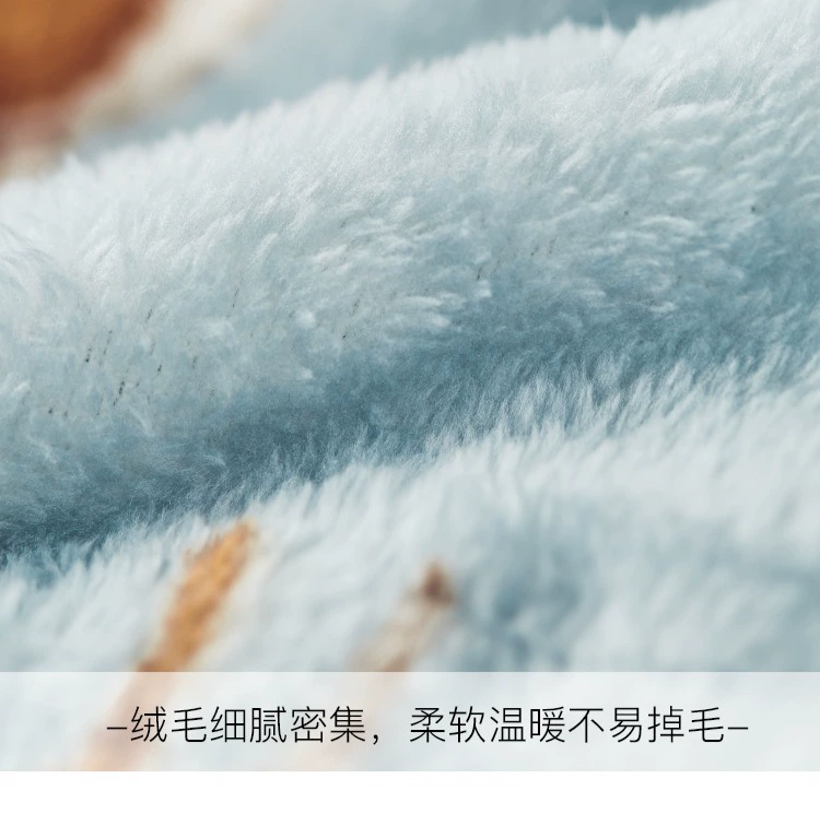 Đồ lót trẻ em lông cừu san hô mùa đông trăng rằm bé kết hợp ấm áp mùa thu và mùa đông bé sơ sinh flannel jumpsuit mùa đông