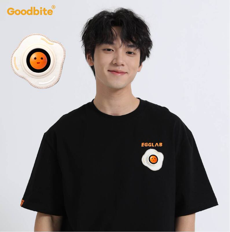 Goodbite Smart Integrated Display Screen Egglab Collaboration Egg Emoji Summer Cool Short-Sleeve Shirt