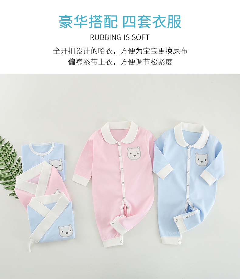 Bộ quần áo trẻ sơ sinh bằng vải cotton cho bé sơ sinh 0-3 tháng 6 - Bộ quà tặng em bé set hộp quà tặng quần áo sơ sinh cao cấp