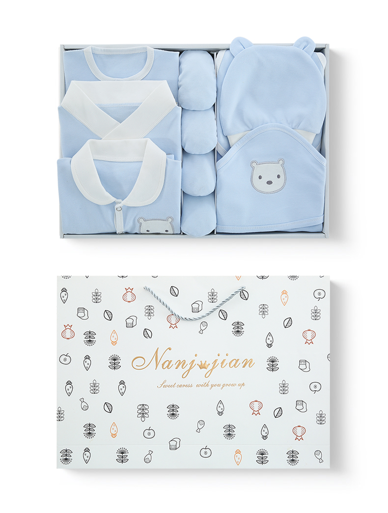 Bộ quần áo trẻ sơ sinh bằng vải cotton cho bé sơ sinh 0-3 tháng 6 - Bộ quà tặng em bé set hộp quà tặng quần áo sơ sinh cao cấp