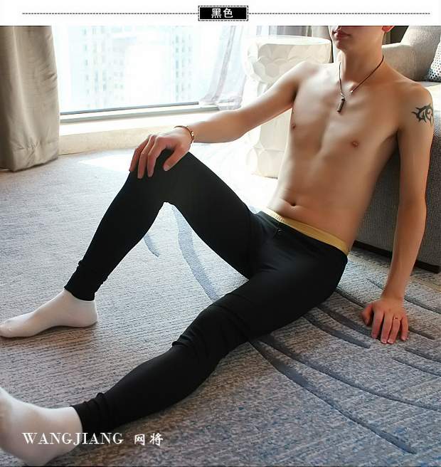 Quần mùa thu nam đơn mảnh cotton thủy triều nam quần eo thấp quần mỏng phần ấm quần nam quần legging bó sát quần giữ nhiệt nữ