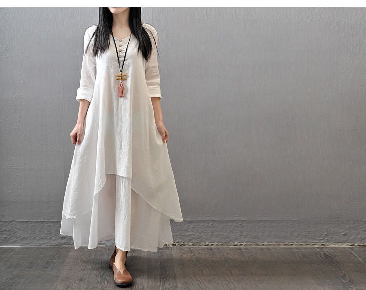 Robe femme en Coton et lin - Ref 3327269 Image 14