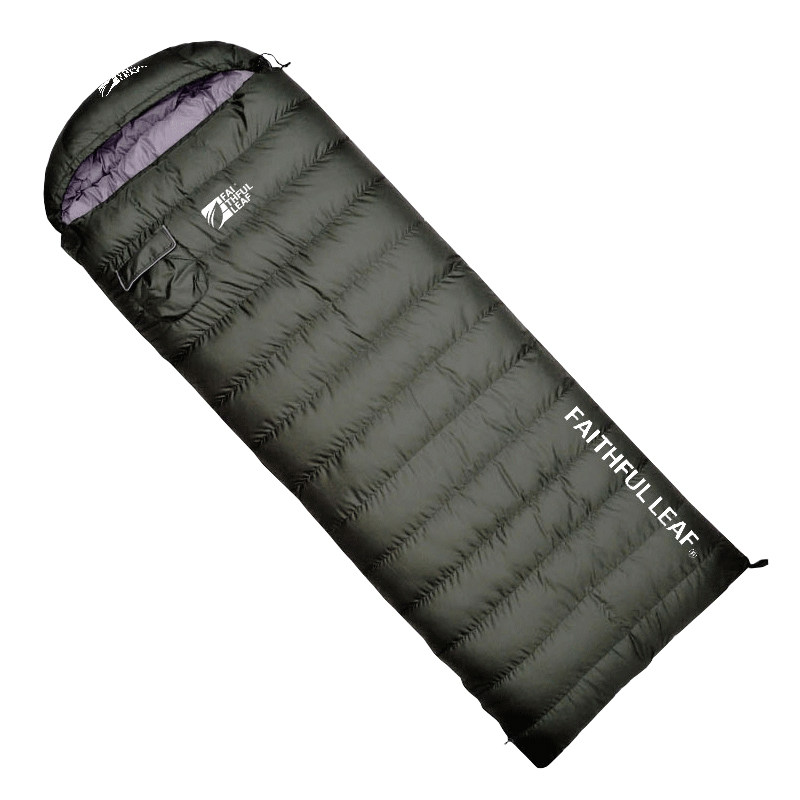 Zhiqiu army green ultra-light outdoor adult white duck down white goose down travel camping warm can be spelled double down sleeping bag