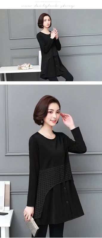 Thu đông mới sản phẩm nữ size lớn phiên bản Hàn Quốc của người béo mm rộng mỏng cộng với áo nhung dày trong chiếc áo dài chạm đáy áo dài đầm dạ hội hàn quốc