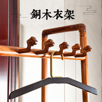 One Nen Red Wood Original Design Brief Hang Clothes Hanger Wardrobe Clothes Brace for Home Hook Clothes Brace
