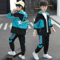 Boy Clothing Boy Autumn Clothing Suit 2022 New CUHK Children Sports Luminous Clothes Boy Spring And Autumn Two Sets