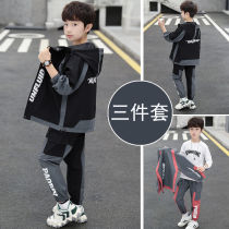 Childrens clothing Three sets of boys Autumn clothes suit 2022 new CUHK childrens spring and autumn season boy foreign handsome sports tide