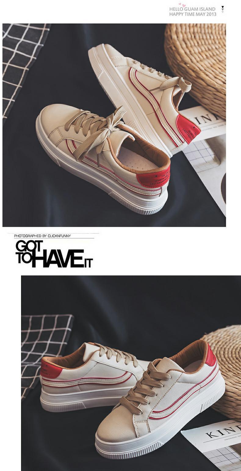 Giày mùa thu 2018 mới giày nữ màu trắng phiên bản Hàn Quốc của sinh viên hoang dã giày sneaker nữ hot trend 2021