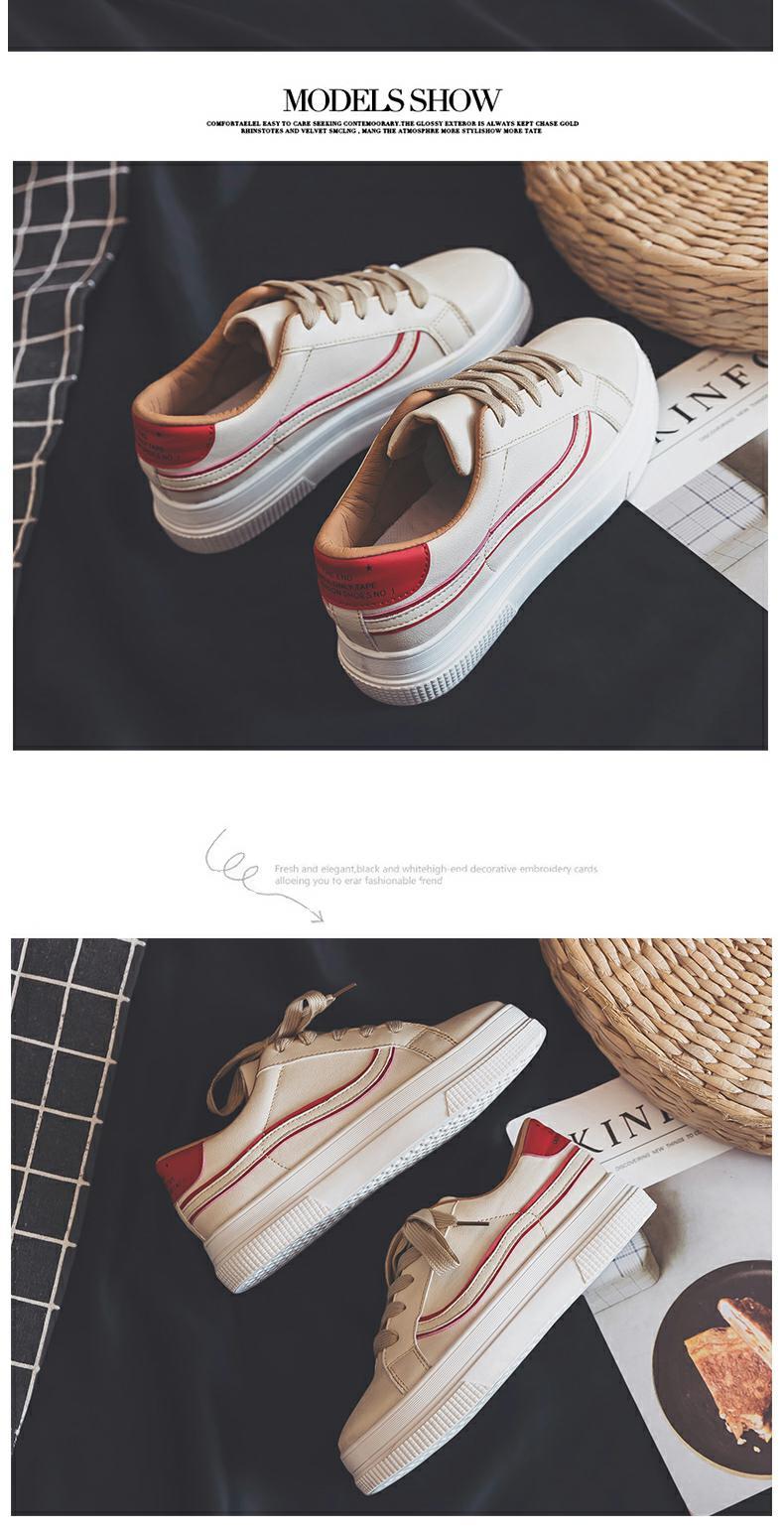 Giày mùa thu 2018 mới giày nữ màu trắng phiên bản Hàn Quốc của sinh viên hoang dã giày sneaker nữ hot trend 2021