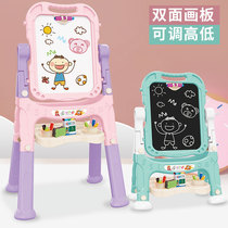 Childrens drawing board writing board Small blackboard bracket type household baby whiteboard magnetic erasable graffiti easel drawing board
