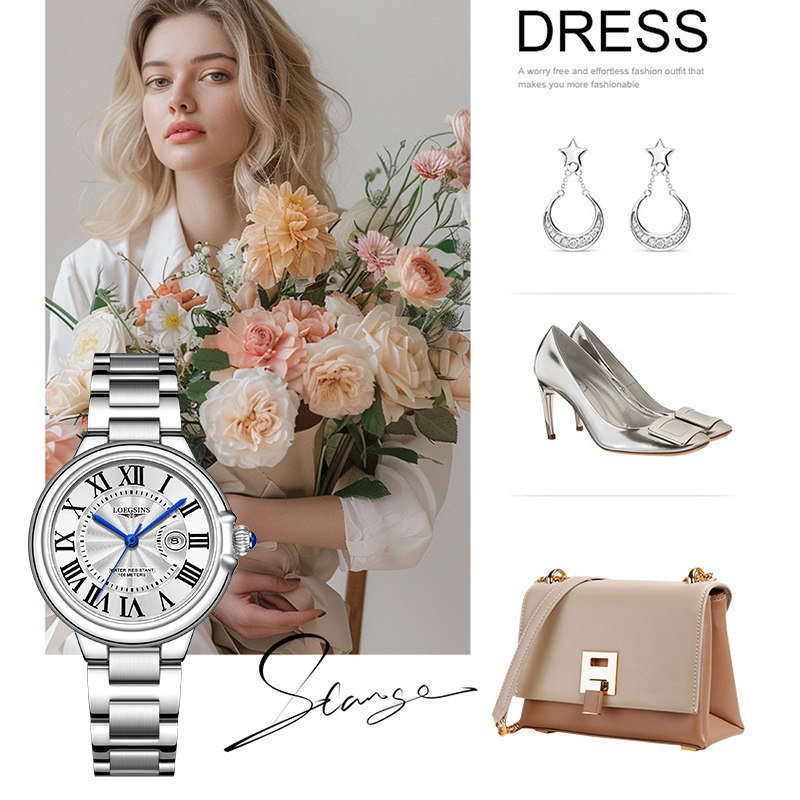 Swiss Genuine Women's Watches, Simple Everyday Automatic Mechanical Watches, Top Ten Brands of Waterproof Women's Watches