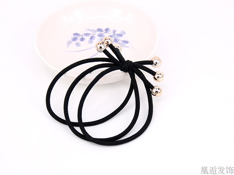 3 trong 1 bold head rope nhỏ tươi cao đàn hồi ban nhạc cao su black leather trường hợp tied tóc dây đơn giản và bền tóc nhẫn phụ kiện tóc