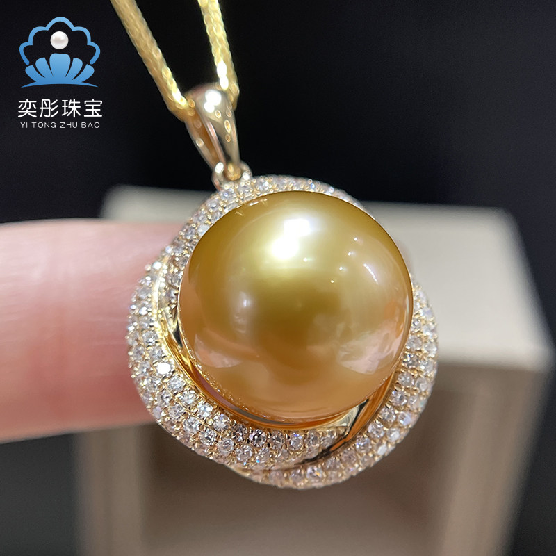 南洋金珠吊坠真香预警!18K金+钻石加持,这串项链值不值得入手?-颈饰-淘宝百科网