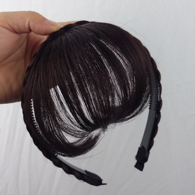 Korean hair band temperament simple Korean version of twist wig wide hair card bangs hair clip hair bandwidth side headband hair accessories women