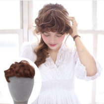 Wave roll fake bangs wig invisible invisible stage performance art photos ancient costume oblique bangs wig fake head curtain