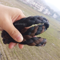Braid hairband wig two-color wide-edge woven twist braid hair band headband double fashion Korean accessories hair accessories