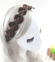 Wig female hand-woven hair pick hair piece eight-character gourd-shaped lady wig piece bride hair accessories hair strap braid