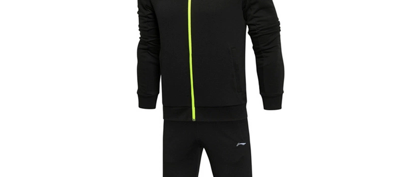 Bộ đồ thể thao Li Ning thể thao nam 2019 mùa xuân mới áo len nam không mũ len phù hợp với áo len thể thao - Thể thao sau