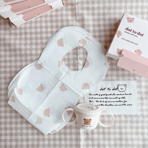 South Korea Dottodot once-for-one-time baby eating around mouth baby waterproof dirty mouth and water-proof tap