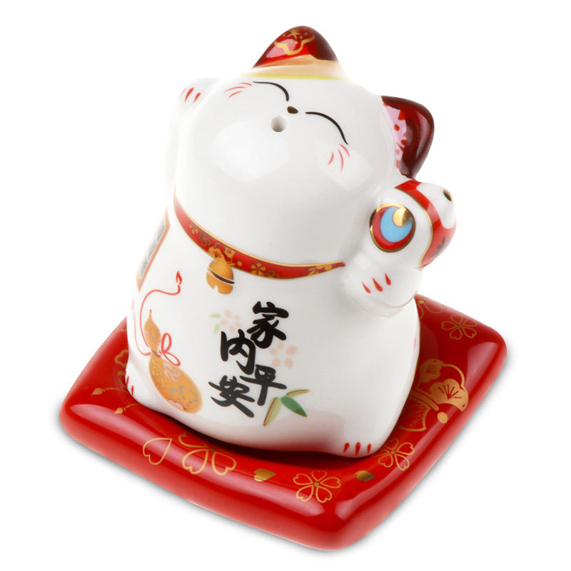 Jinshi Workshop Home of Ping An one thousand Guest ten thousand to recruit a cat toothpick cylinder Bottle Jar Seat Home Creative Toothpick Box