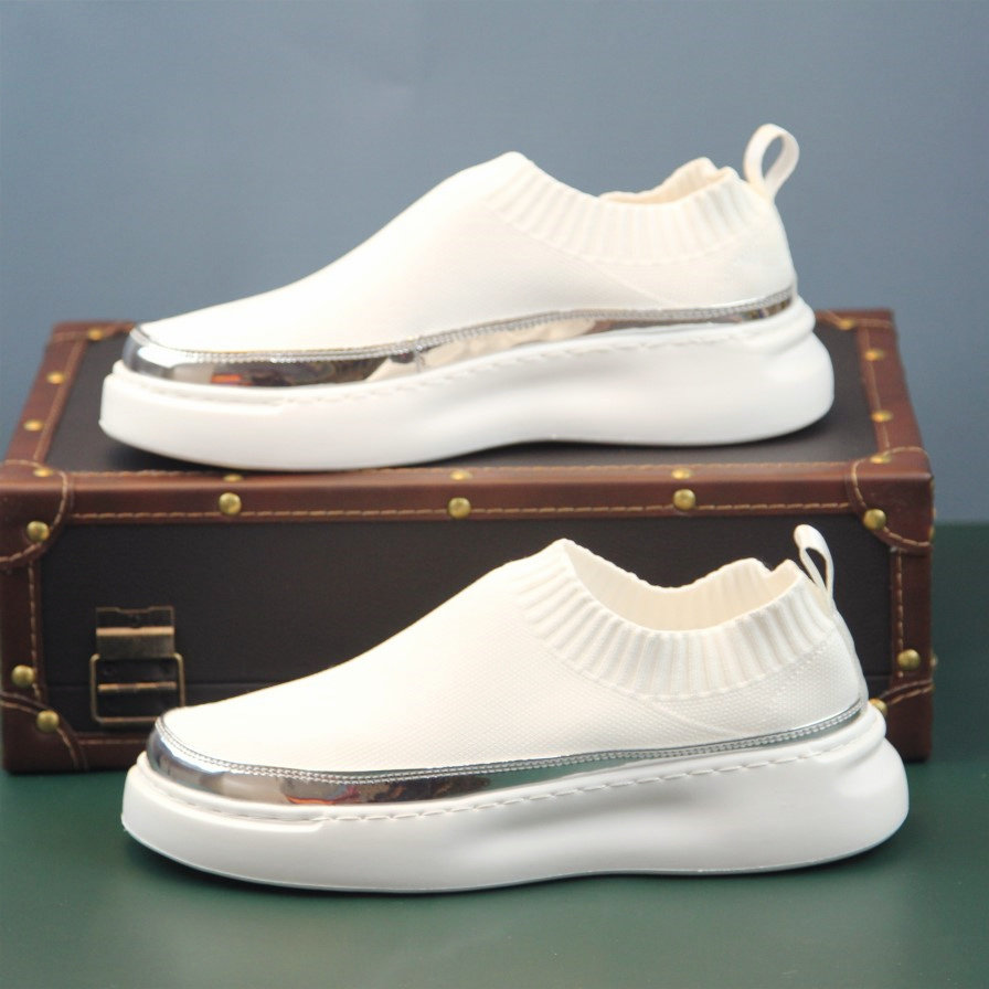 2021 autumn new inner height increasing men's shoes thick bottom shoes casual sports shoes breathable height increasing shoes men's white tide shoes - Taobao