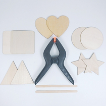 Tie-dye geometric plywood tool shape puzzle indigo-dyed wood chips learning handmade materials printing and dyeing indigo dye batik