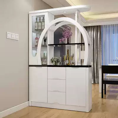 Door partition wine cabinet Modern simple living room shelf Hall entrance cabinet Home double-sided decorative screen shoe cabinet