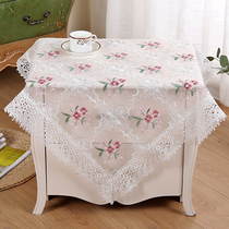 European-style yarn embroidered bedside table scarf embroidery multi-purpose scarf rectangular table TV cabinet hollow lace tablecloth