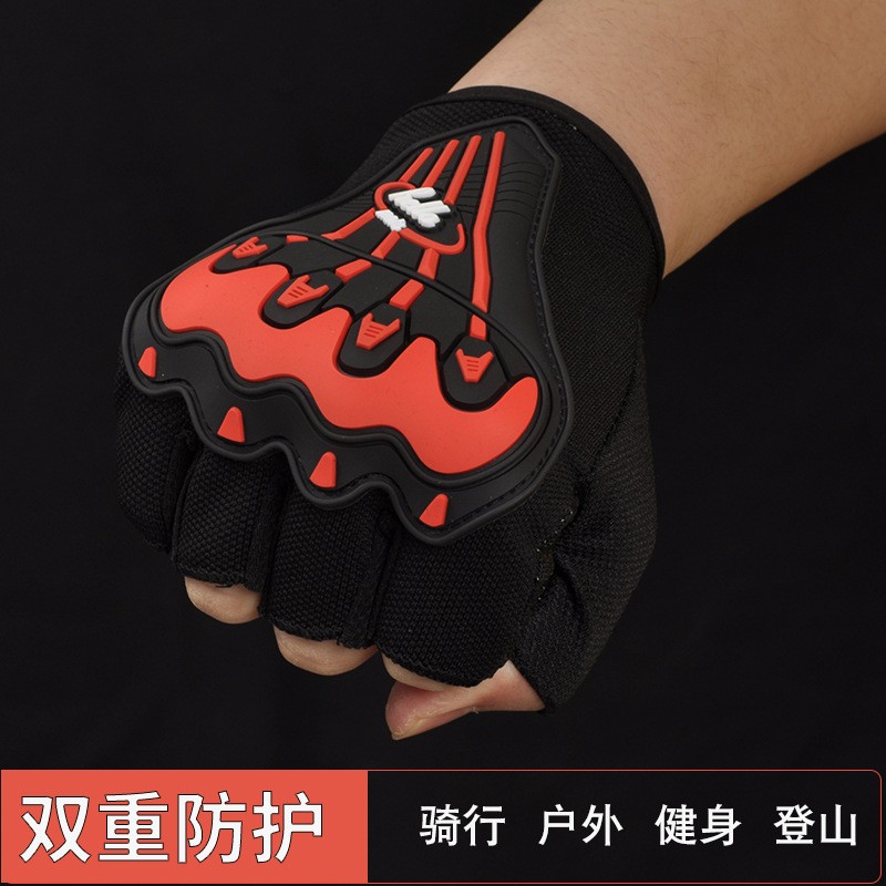 Riding Halffinger Gloves Winter Children Men's And Women's Anti-Slip Thickened Bike Mountain Road Bike Outdoor Gloves