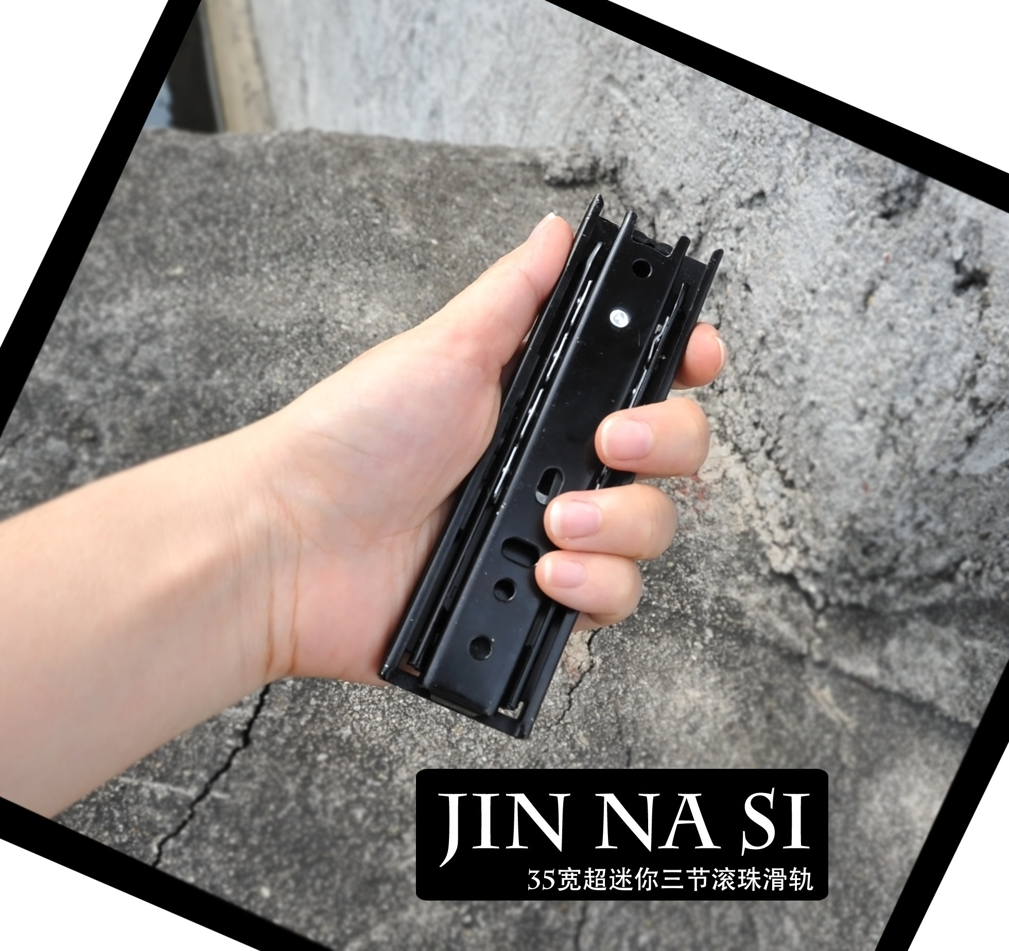 12cm small slide rail 5 inch 6 inch 15cm three-section drawer track 5 inch 12cm two short thin slide rail Mini thickened