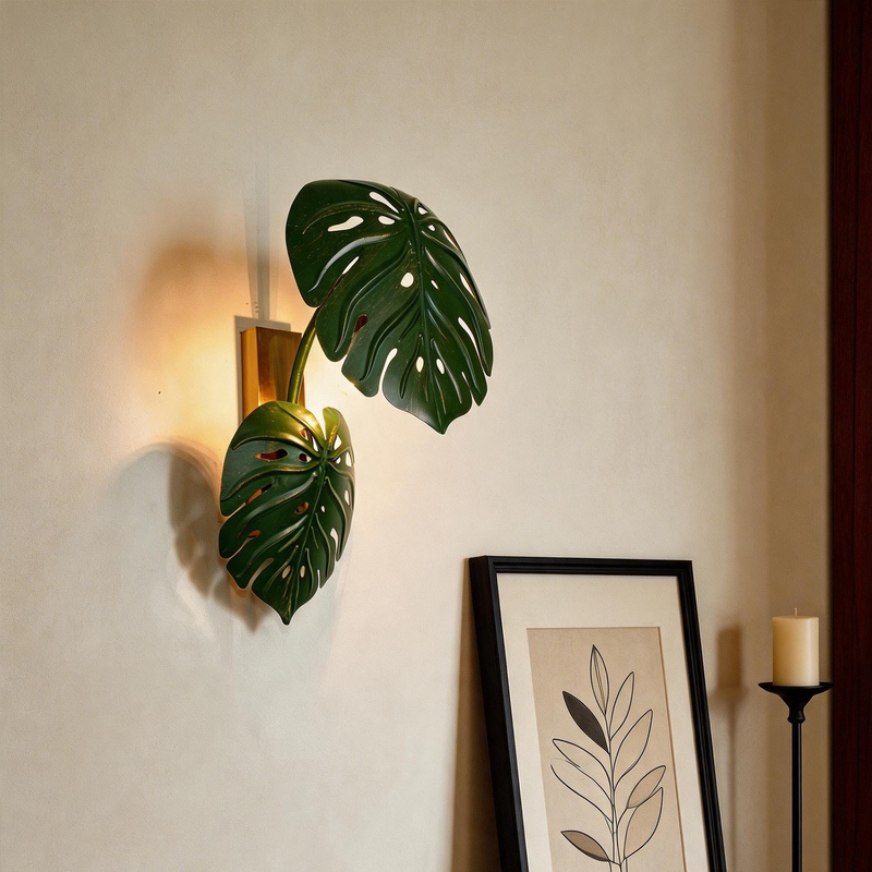 Vanxton Turtle Leaf Wall Lamp Retro Entrance Background Wall Decorative Lamp Nordic Personalized Creative Design Bedroom Wall Lamp Vanxton Turtle Leaf Wall Lamp Retro Entrance Background Wall Decorative Lamp Nordic Personalized Creative Design Bedroom Wall Lamp