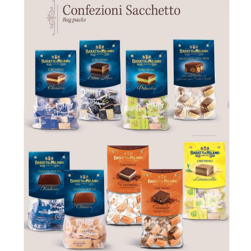 Imported from Italy, Baratti & Milano Nut Milk Dark Chocolate Block Series Imported from Italy, Baratti & Milano Nut Milk Dark Chocolate Block Series