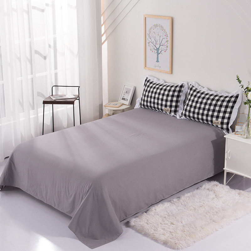 Bed sheet Single-piece Students Dormitory Single Double 0 9 1 2m1 52 m Pure Color Children Are Given A Single Minimalist About The Four Seasons