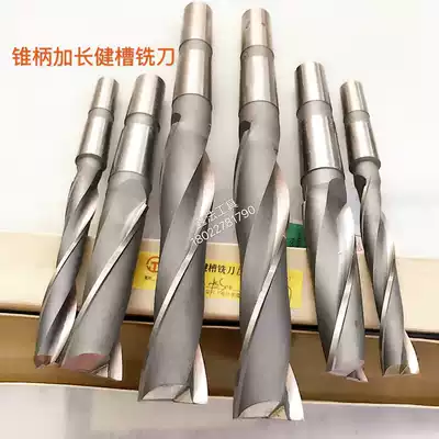 Helbin extended taper shank keyway end mill High-speed net double-edged full grinding two-edged long Mohs non-standard 30 sale