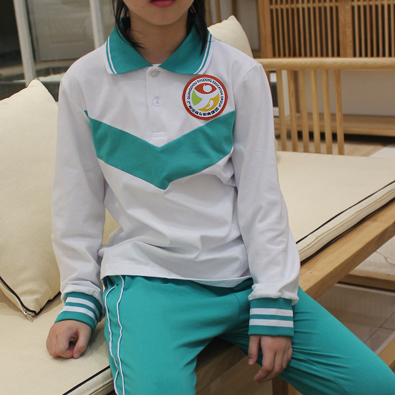 New long-sleeved Guangzhou Tianhe District Tiyu East Road Primary School Uniform Spring and Autumn Boys and Girls Primary School Parents Customization