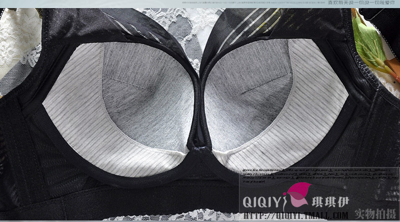 Dây đeo vai rộng cỡ 90-200 kg lớn ngực béo mm Quần lót đôi nữ Không có vòng thép sọc áo ngực mỏng i46 quần lót su