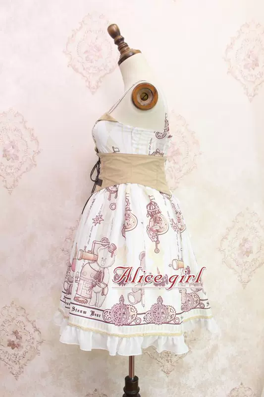 Alice cô gái ban đầu mới loli hơi gấu xử lý thiết bị dây đeo váy mẫu đầm đẹp