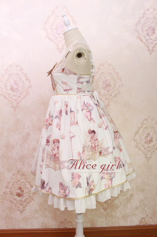 Alice cô gái ban đầu mới sơn dầu Lolita thiên thần xử lý nơ tie dây váy váy mùa đông