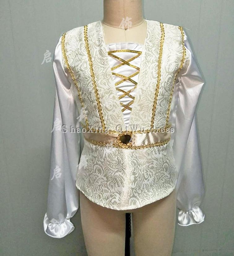 2018 Adult children's men's ballet performance suit Competition suit Double-sided gold silk jacquard ballet prince suit