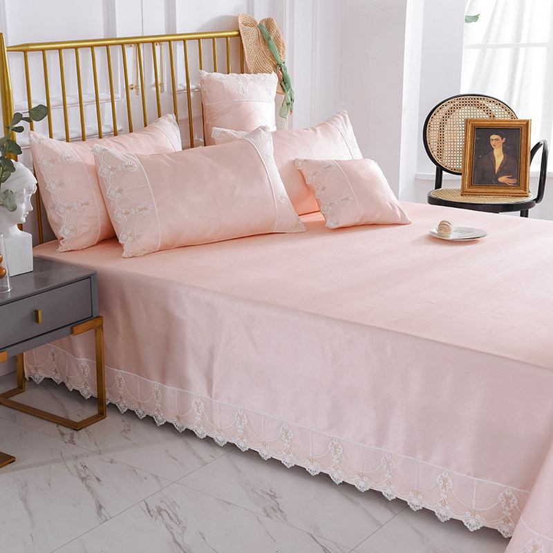 Mat ice silk collapsible washable 1.8m1.5m princess pink lady and girl bedsheet mat summer 2.0