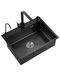 Nano Kitchen Sink Single Bowl Handmade Thickened 304 Stainless Steel Black Household Vegetable Washing Basin Large Dishwashing Basin Sink