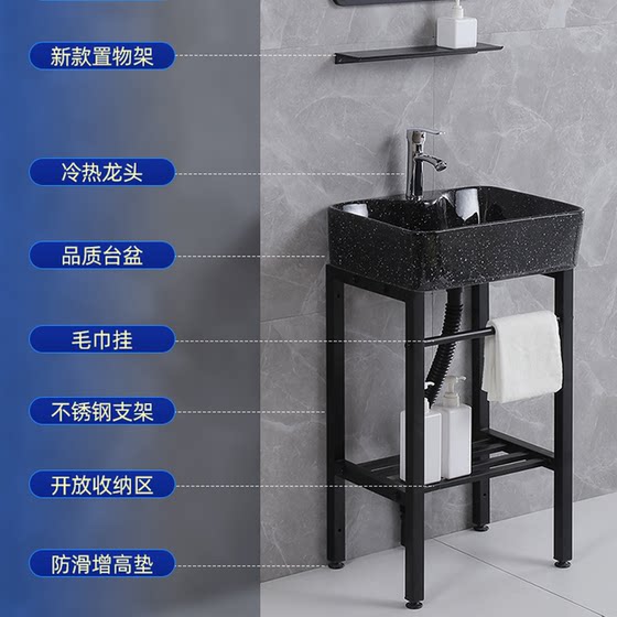 Wall-Mounted Washbasin and Cabinet Combination Bathroom Sink Small Apartment Washbasin Ceramic