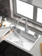 Kitchen 304 stainless steel handmade sink brushed thickened sink single-slot package large single-slot vegetable basin wash basin