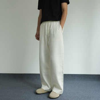 Ubcg autumn linen lyocell breathable suit pants