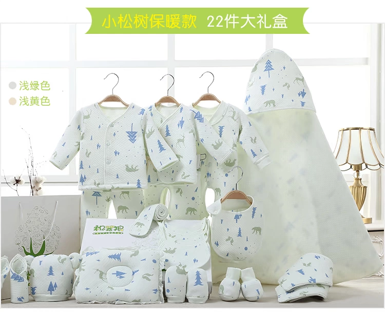 Bộ quần áo cotton cho bé sơ sinh mùa hè Bộ quà tặng cho bé sơ sinh trăng tròn nam và nữ cung cấp cho bé Daquan - Bộ quà tặng em bé