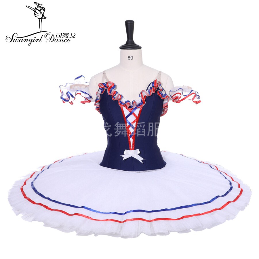 Handmade Custom Stage Performance Ballet Bluebird Dance Dress Sleeping Beauty Blue White Pirate Ballet Performance Professional Dress